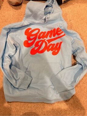 Target Light Blue Hoodie with Red "Game Day" Script